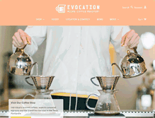 Tablet Screenshot of evocationcoffee.com
